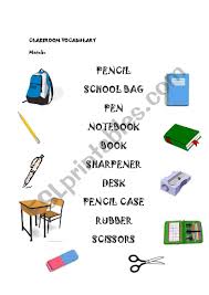 A collection of english esl worksheets for home learning, online practice, distance learning and english classes to teach about classroom, objects, classroom. Classroom Objects Esl Worksheet By Belu 188 Hotmail Com