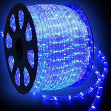 Wyzworks 150 Feet Blue Led Rope Lights Flexible 2 Wire Accent Holiday Christmas Party Decoration Light Led Rope Lights Christmas Party Decorations Rope Lights