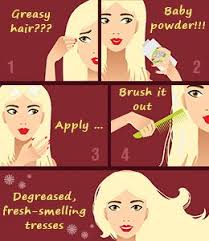 Turns out, there's actually lots of way to put baby. How To Use Baby Powder On Hair Greasy Hair Hairstyles Baby Powder Uses Dry Hair Remedies