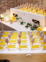 Hot New Wedding Ideas From Planners Designers Junebug Weddings Bee Wedding Theme Honey Wedding Honey Bee Theme