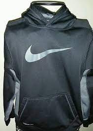 Nike Youth Hoodie Thermo Fit Size Medium Black Sweatshirt Youth Clothing Boys Long Sleeve Boy Outfits