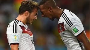 Rio De Janeiro Brazil July 13 Mario Goetze Of Germany L Celebrates Scoring His Team S First Goal With Jerome Boateng World Cup Final World Football Fifa