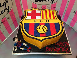 Tell me your candy preferences and i will give you a romance writing. Barcelona Fc Logo Flat Cut Out Shaped Cake Iced In Butter Icing With Fondant Detail 3d Lionel Messi Figurine In Soccer Kit Placed On Cake Board A Photo On Flickriver