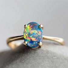 Diamond Shape Australian Opal Diamond Engagement Wedding Ring 18k Yellow Gold Engagement Rings Opal Black Opal Engagement Ring Pink Morganite Engagement Ring