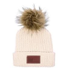 Love Your Melon Burgundy Beanie With Natural Pom Love Your Melon Love Your Melon Beanie Burgundy Beanie