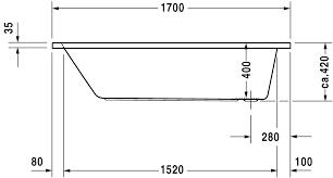 Umso schöner, wenn gutes design jetzt nicht mehr unerschwinglich, sondern zum greifen nah ist: D Code Badewanne 700100 Duravit