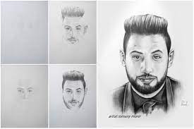 تعليم رسم الاشخاص بالقلم الرصاص بالصور art male sketch male