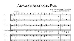 We even tried to ditch it entirely with. Advance Australia Fair For Concert Band Arr Tim Rowland Grade 1 5 Hosenbugler Music Youtube