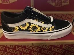 Black And White Checkered Vans With Sunflowers Sunflower Shoes Google Search In 2020 Black Vans Shoes Painted Shoes Diy Vans Old Skool Custom