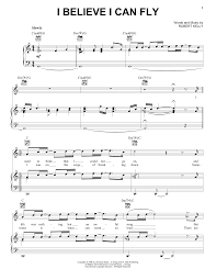 I Believe I Can Fly Sheet Music R Kelly Piano Vocal Guitar Right Hand Melody Sheet Music Digital Sheet Music Sheet Music Direct