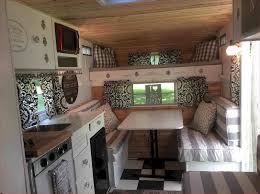 Amazing Rv Travel Trailer Remodels Ideas Yellowraises Vintage Camper Interior Camper Interior Design Vintage Camper Remodel