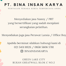 Komitmen kami adalah memberikan pelayanan purna jual yang maksimal kepada. Pt Bina Insan Karya Home Help Service Agency