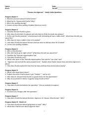 Speaking and listening comprehension and collaboration. Amelia Clark Flowers For Algernon Reading Packet Student Flowers For Algernon U200bby Daniel Keyes Student Amelia Clark C D Block A B Course Hero