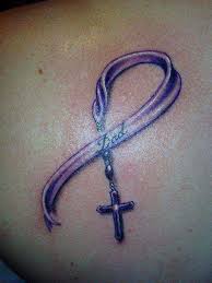 A ribbon is for cancer. 47 Small Meaningful Tattoos Ideas For Men And Women Cancer Ribbon Tattoos Cancer Tattoos Remembrance Tattoos