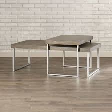 Asine Sled 2 Piece Nesting Tables Coffee Table Living Room Furniture Sale Contemporary Coffee Table