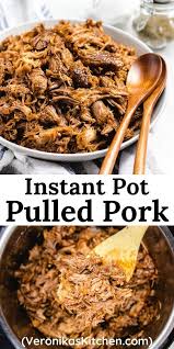 Instant Pot Bbq Pulled Pork Veronika S Kitchen Recipe In 2021 Bbq Pulled Pork Pulled Pork Instant Pot Recipes