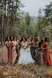 Let The Earthy Autumnal Tones In This No Business Lodge Wedding In Mccall Idaho Inspire Your Color Palette Junebug Weddings Fall Bridesmaid Dresses Wedding Bridesmaid Dresses Fall Bridesmaids