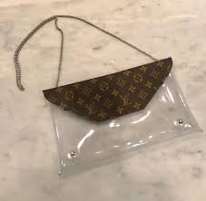 Recycled Louis Vuitton Clear Stadium Clutch Louis Vuitton Louis Vuitton Crossbody Louis Vuitton Bag