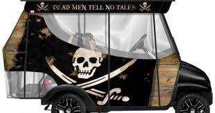 Club Car Ds Golf Cart Pirate Custom Accessory Kit Rear Seat Enclosure Graphics Golf Carts Golf Cart Decorations Golf