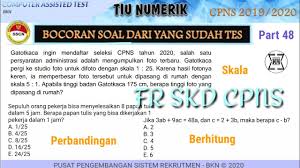 Bocoran Soal Dari Yang Sudah Tes Fr Tiu Cpns 2020 Skala Perbandingan Berhitung Numerik 48 Youtube