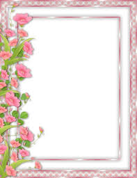 Pink Transparent Png Frame With Flowers Flower Frame Printable Frames Frame
