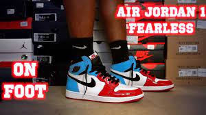 Jordan 1 retro high fearless unc chicago on feet. Air Jordan 1 Retro High Og Fearless On Foot Youtube