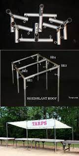 6 Canopy Fittings For Shed Roof Canopy Using 1 3 8 Chain Link Top Rail Tubing Shed Roof Roof Canopy