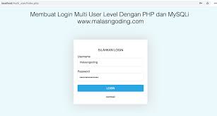 Cara mengambil isi form dan mengubah menjadi object javascript. Membuat Login Multi User Level Dengan Php Dan Mysqli Malas Ngoding