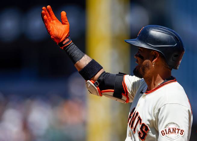 SF Giants' Luis Arraez scratched from Saturday's lineup due to cramping