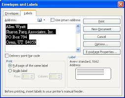 In the envelopes and labels window, click the options button at the bottom. Creating One Time Labels Microsoft Word