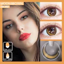 COD】Softlens 2PCS DIAMOND/PATTAYA/YUCCA-NEW YORK PRO cokelat/ GALAXY Abu- abu/TAYLOR Lensa Kontak Warna Diameter 14-14.5MM Lensa Kontak Tahunan  soflen mata soflens softlens soplen murah（Yearly Use）