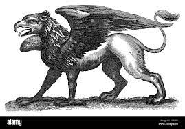 Gryphon mythical Black and White Stock Photos & Images - Alamy