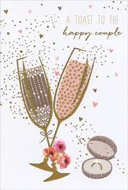 These funny engagement card wishes are perfect for a more playful approach: Pictura Champagne Toast And Ring Sara Miller Engagement Congratulations Card Walmart Com Walmart Com