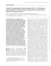 We would like to show you a description here but the site won't allow us. Pdf Liquid Chromatographic Determination Of 6 8 10 Gingerol And 6 Shogaol In Ginger Zingiber Officinale As The Raw Herb And Dried Aqueous Extract