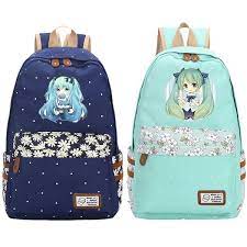 Cartoon Backpack Students Children Shoulder Rucksack Anime Backpack Hatsune Miku Girls School Bags School Bags For Girls Cartoon Backpack Bags