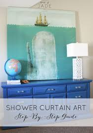 Diy Shower Curtain Art In 2020 Shower Curtain Art Diy Shower Curtain Diy Shower