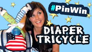 How To Make A Diaper Tricycle Baby Shower Gift Pinwin Youtube
