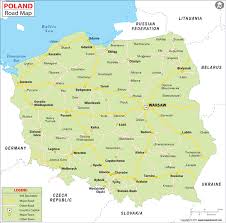 Driving directions and travel map of augustow in poland. Poland Road Wall Map By Maps Of World Mapsales Com