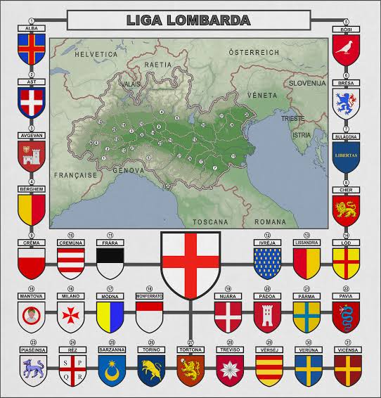 Liga Lombarda - Municipalities of the Lombard League : r/imaginarymaps