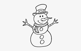 Muñeco De Nieve Para Colorear Kawaii