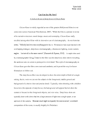 The nonlinear structure and the opening. Doc Can You See Me Now A Look At The Use Of Deep Focus Photography In Citizen Kane Tyler Belk Academia Edu