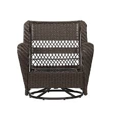 Garden Treasures Glenlee Brown Wicker Swivel Glider Patio Conversation Chair Lowes Com Patio Deck Furniture Patio Chairs Porch Styles