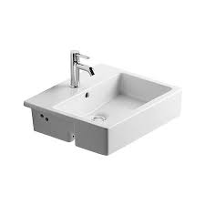 Full range of cloakroom basins for small bathroom or claokrooms. Duravit Vero 550 X 470mm Semi Recessed Basin
