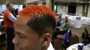 Football: Colony's Ryan Kinard shows off colorful hair
