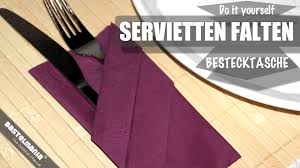 Wer möchte, kann diese faltmöglichkeit für servietten. Servietten Falten Anleitung Bestecktasche Diy Napkin Folding Instruction Cutlery Bag