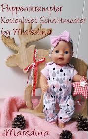 Puppenstrampler By Maredina Schnittmuster Puppenkleidung Puppen Kleidung Nahen Baby Puppen