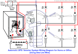 How to wire an air conditioner for control 5 wires the diagram below includes the typical control wiring for a conventional central air conditioning systemfurthermore it includes a thermostat a condenser and an air handler with a heat source. Automatic Ups Inverter Wiring Connection Diagram To The Home