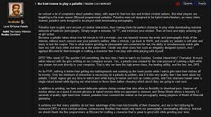 A Beautifully Written Summary Of The Best Reason To Play A Paladin In Wow Paladin Wrath Lich King