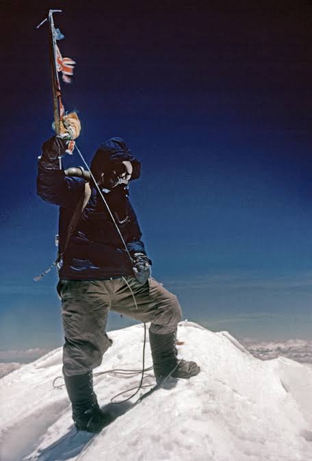 Edmund Hillary took this photograph of Tenzing Norgay as they set ...