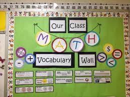 Math Vocabulary Bulletin Board Math Bulletin Boards Math Vocabulary Vocabulary Bulletin Boards